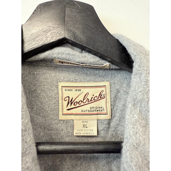 Vintage Woolrich Shirt Mens XL Button Down Long Sleeve Pocket Chamois Outdoors - Picture 2 of 5